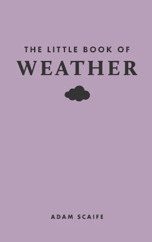 The Little Book of Weather by Adam Scaife, lilac cover with a cloud