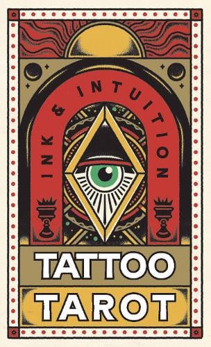 Tattoo Tarot box with an all-seeing eye in a triangle: Ink & Intuition