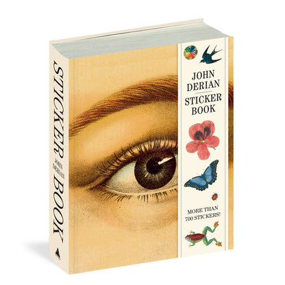 John Derian Sticker Book cover with a vintage eye illustration: more than 700 stickers