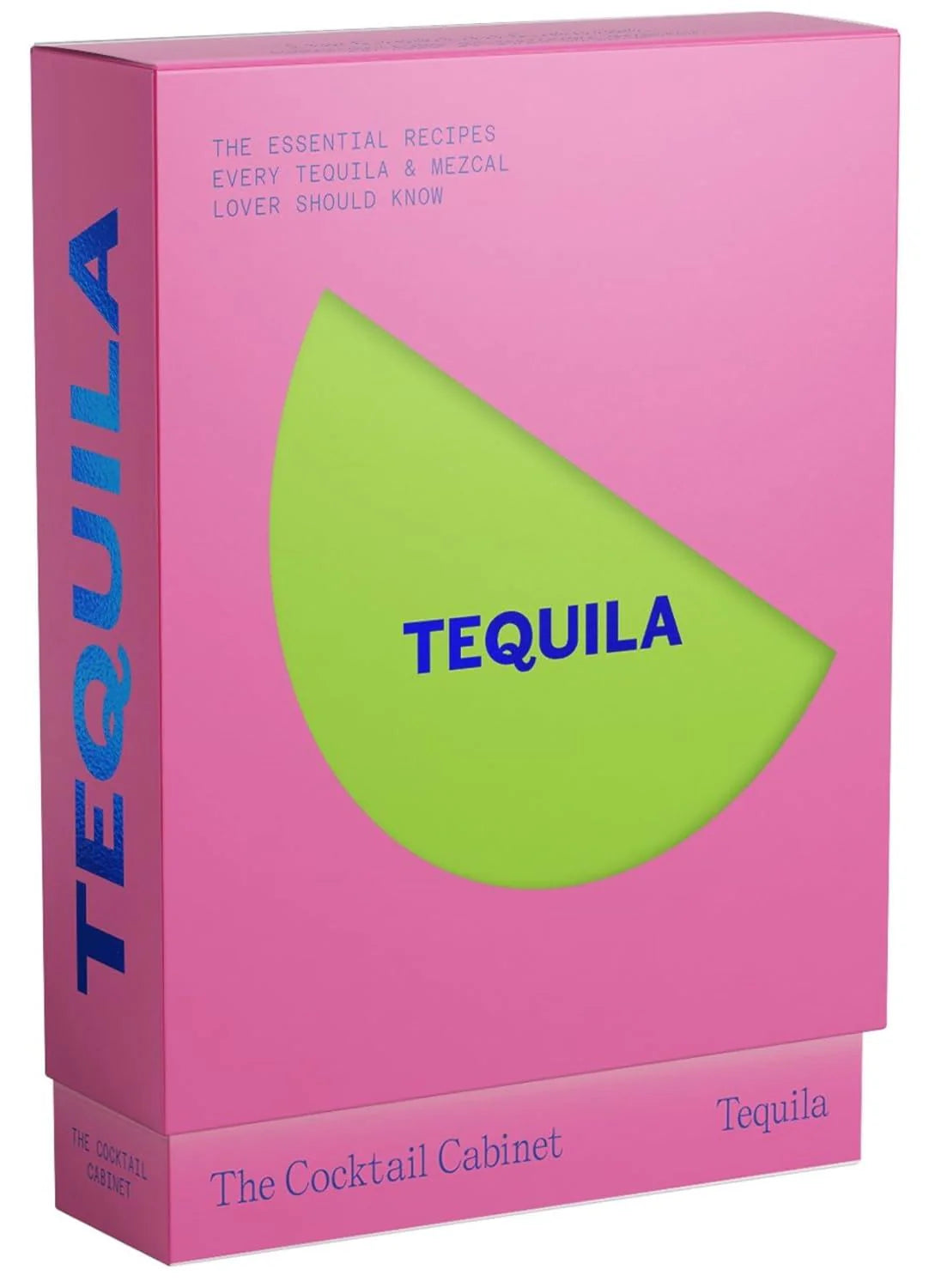 Cocktail Cabinet Tequila recipe cards: a pink box with a green circle reading 'Tequila'