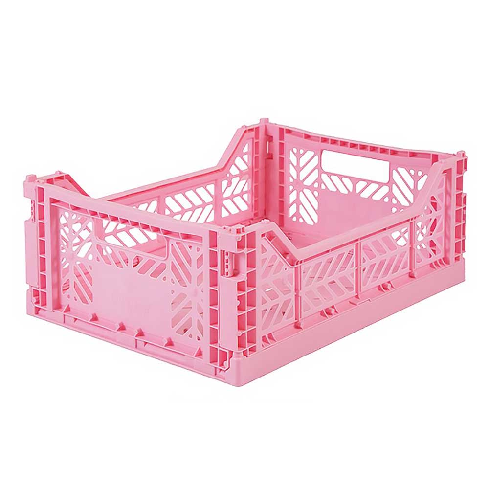 Aykasa midi folding storage crate in baby pink