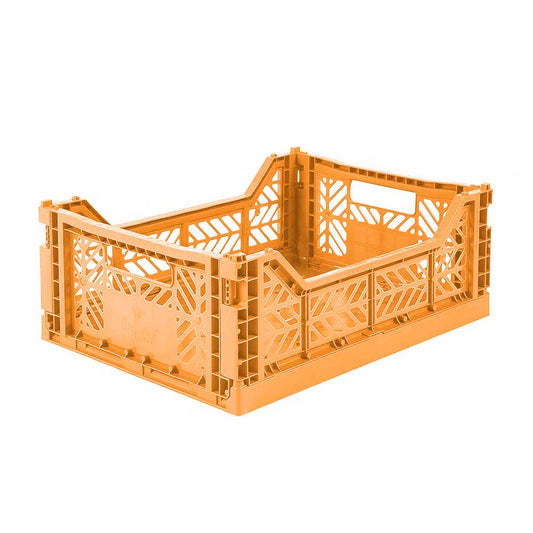 Aykasa midi folding storage crate in orange