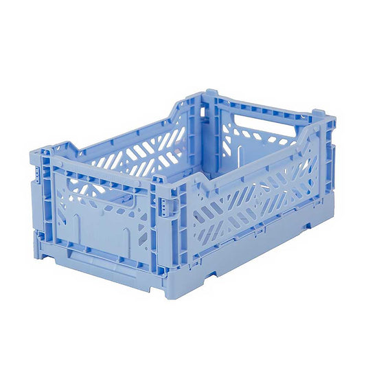 Aykasa mini folding storage crate in baby blue
