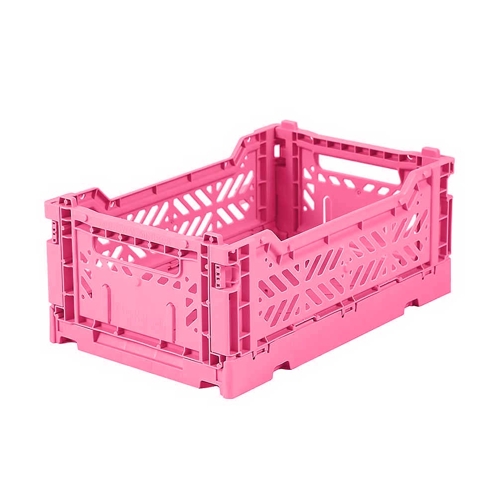 Aykasa mini folding storage crate in dark pink