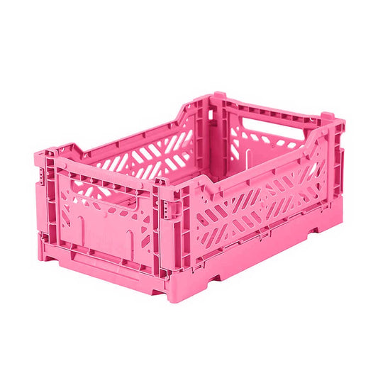 Aykasa mini folding storage crate in dark pink