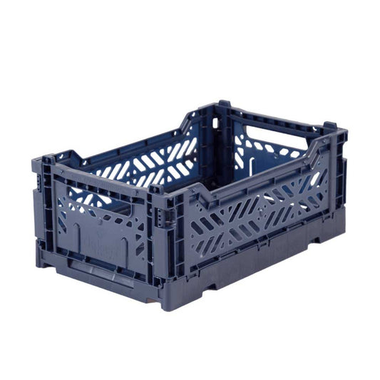 Aykasa mini folding storage crate in navy blue