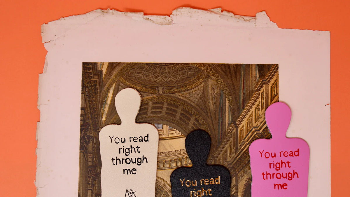 Ark bookmarks reading 'You read right through me'