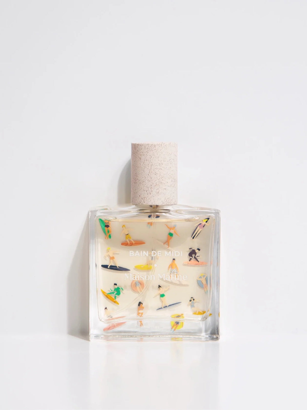 Maison Matine Bain de Midi perfume, 50ml, with an illustrated label