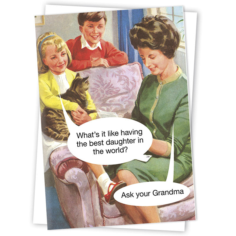 The best daughter card with its white envelope