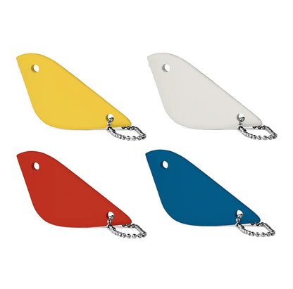 Kikkerland bird-shaped safety cutters in yellow, white, red and blue