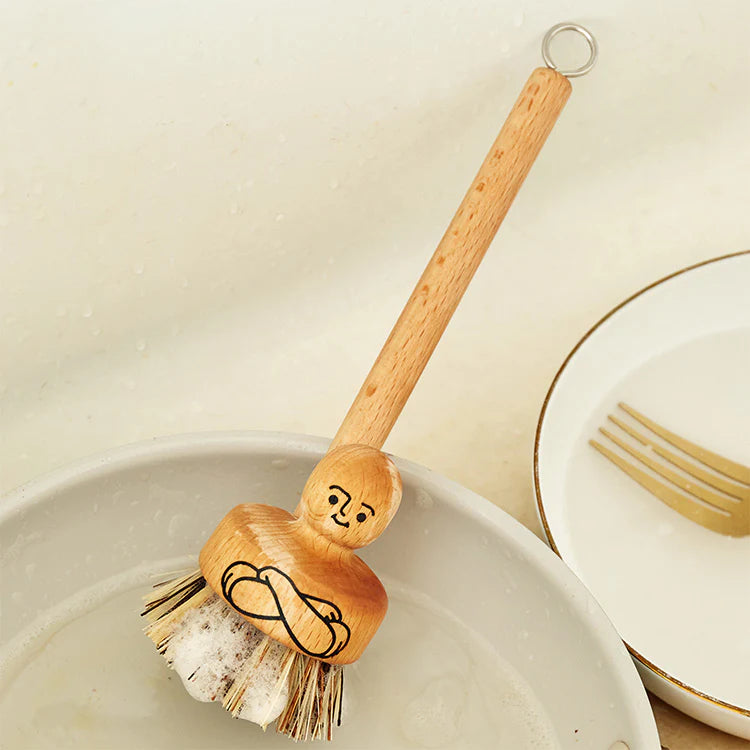 Mr Scrubber resting on a plate