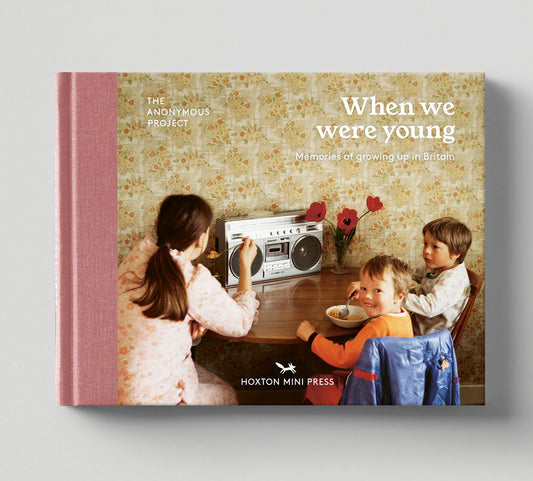 When We Were Young: cover photo of children around a cassette player at a 1970s kitchen table