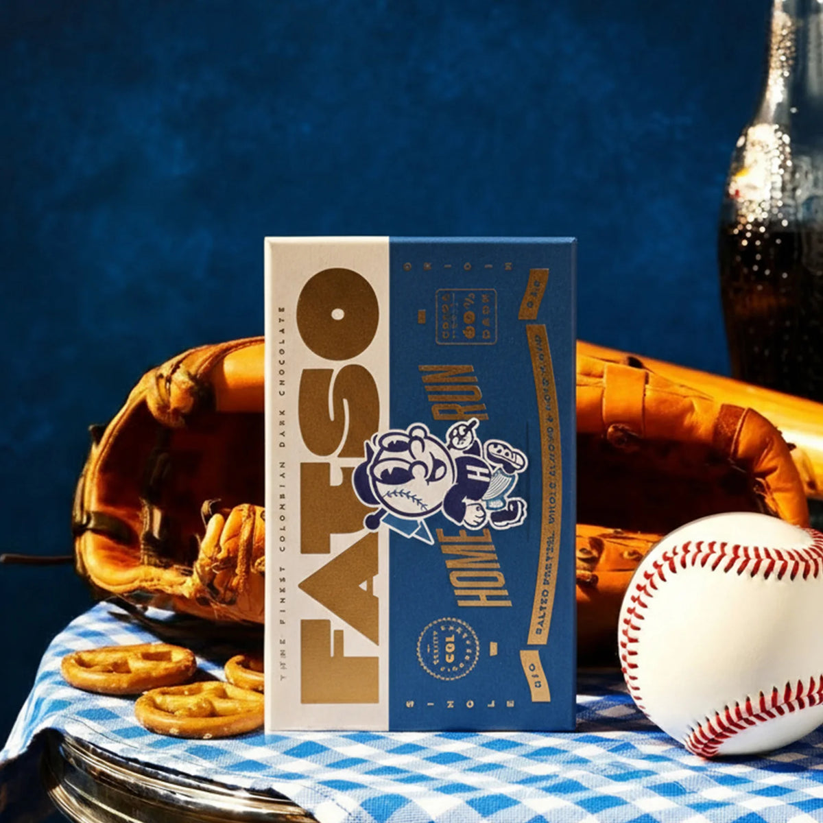 Home Run chocolate with a baseball glove and ball