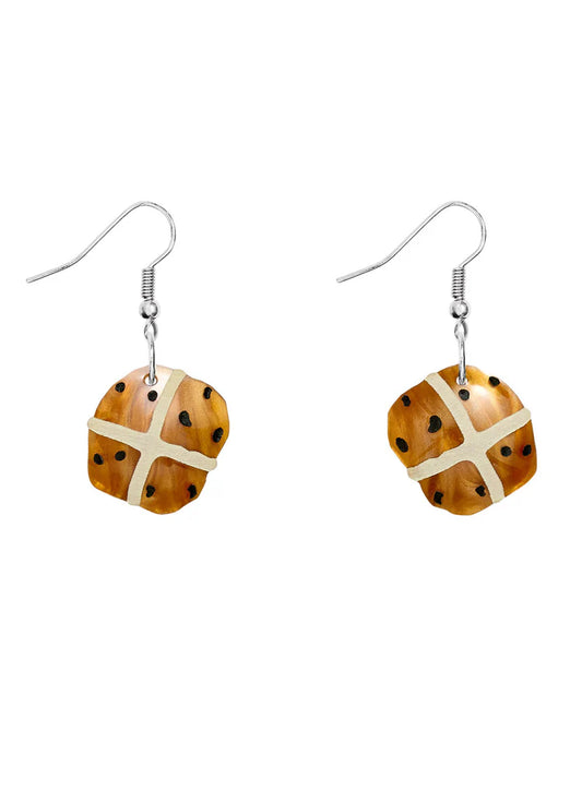 Tatty Devine hot cross bun earrings