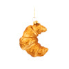 Glass Christmas bauble shaped like a croissant
