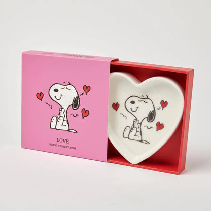 Heart trinket dish in its open pink box
