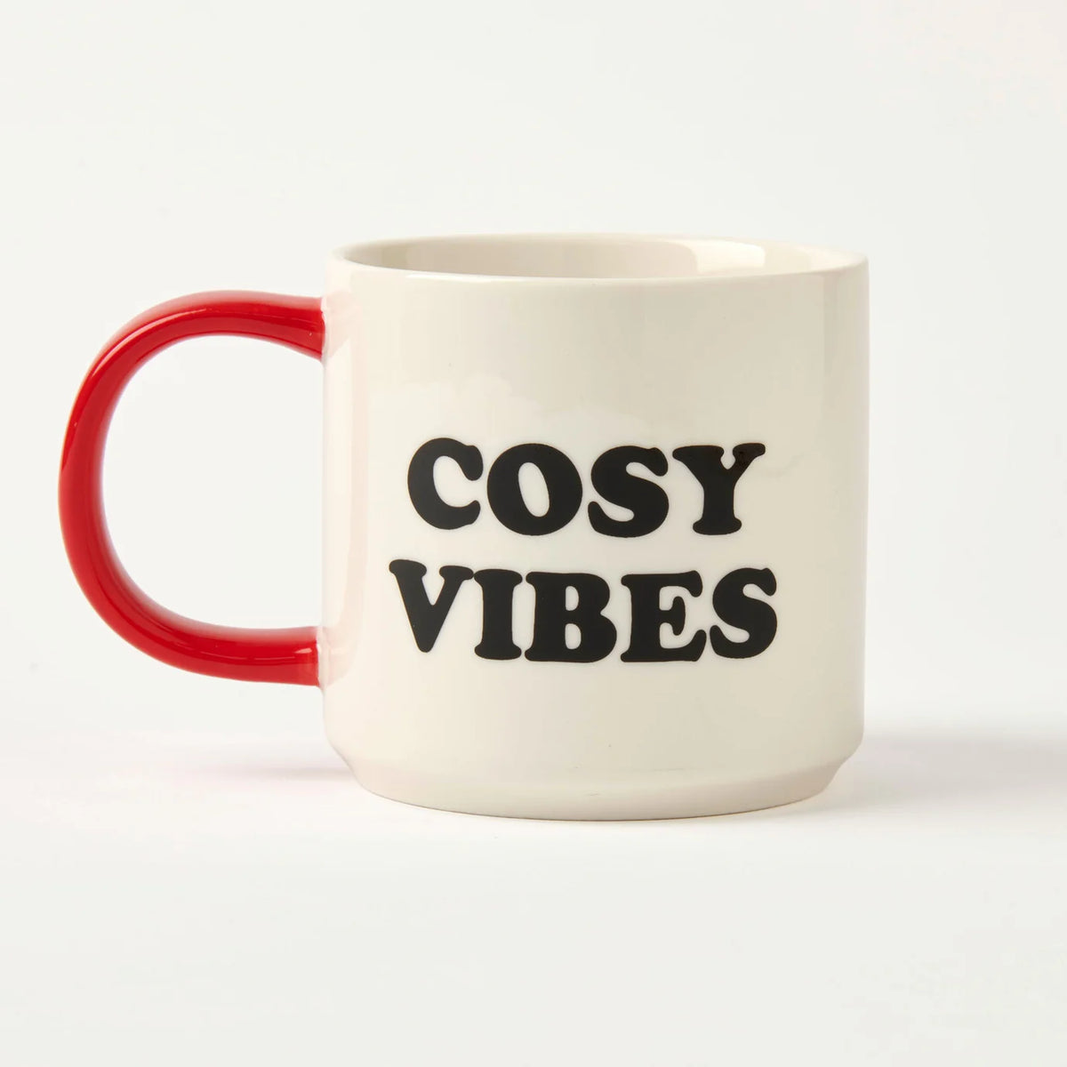 Other side of the mug reading 'Cosy vibes'
