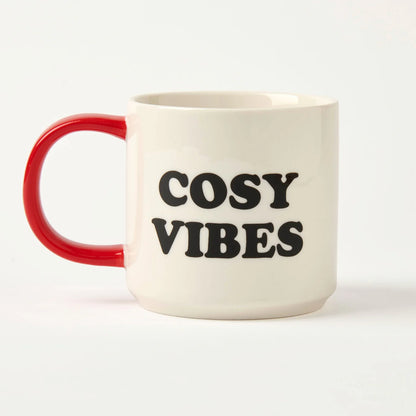 Other side of the mug reading 'Cosy vibes'