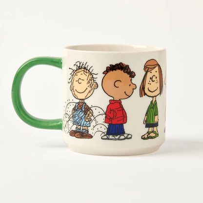Mug showing Linus, Franklin and Peppermint Patty