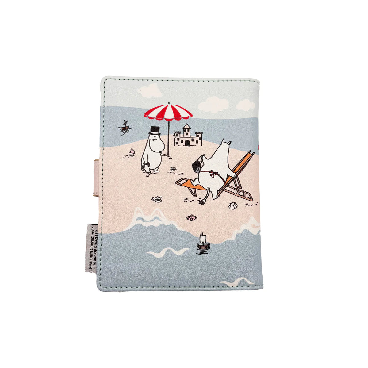 Back of the Moomin beach passport holder