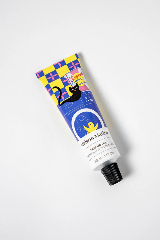 Maison Matine Erreur 404 hand cream in an illustrated tube