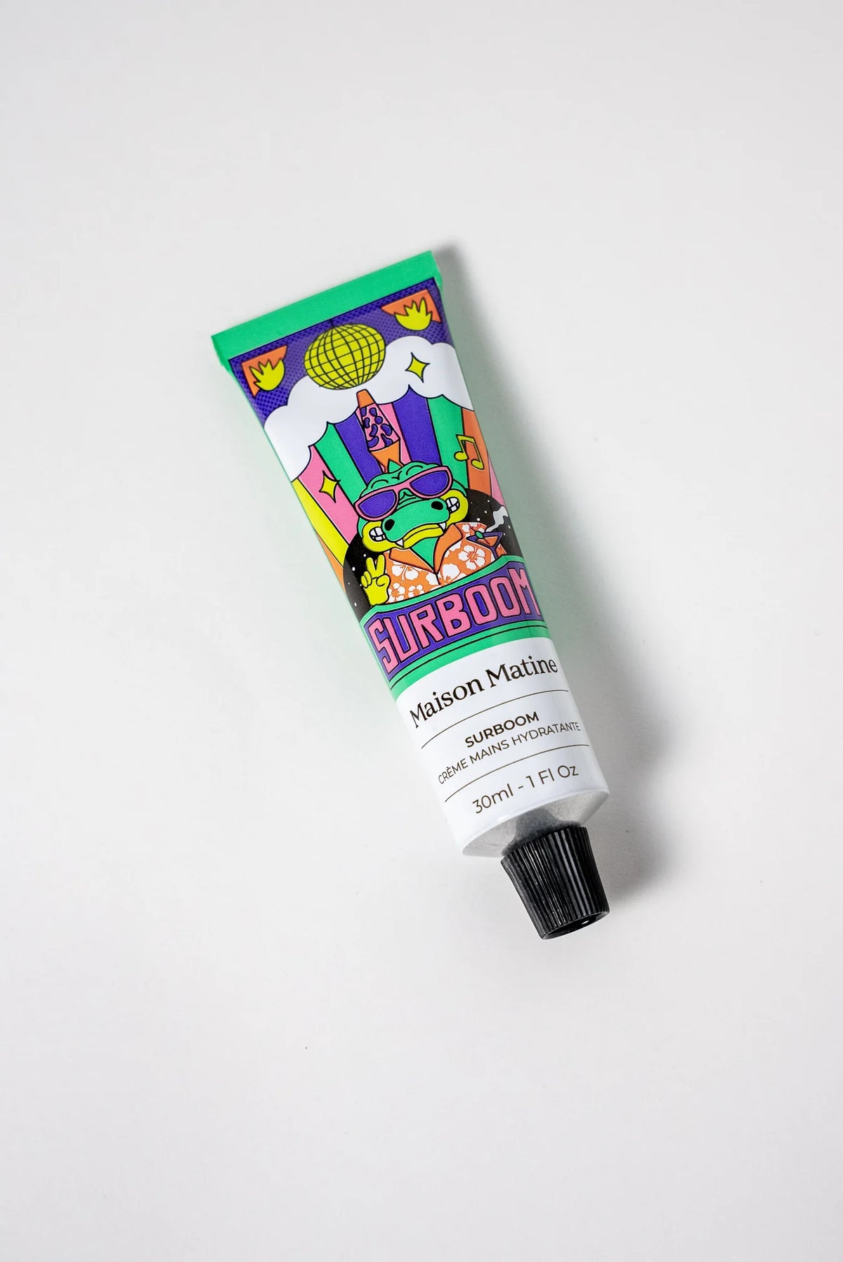 Maison Matine Surboom hand cream in a colourful illustrated tube