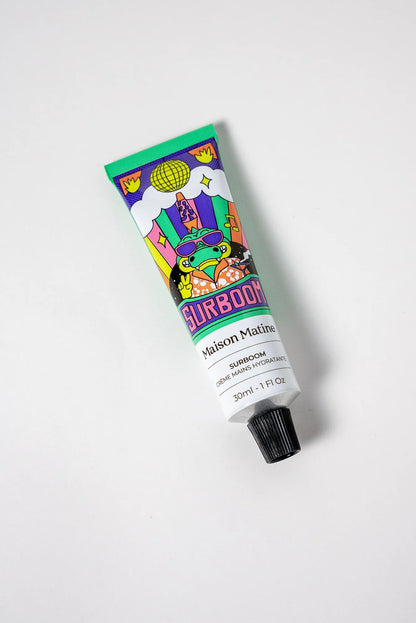 Maison Matine Surboom hand cream in a colourful illustrated tube