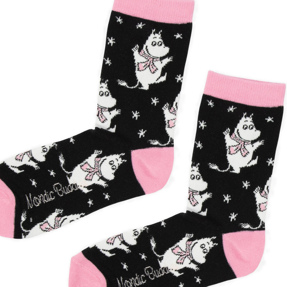 Close-up of the Moomin winter socks