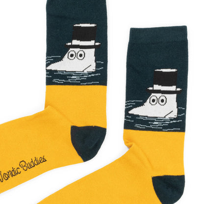 Close-up of the Moominpappa swimming socks