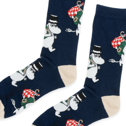 Close-up of the Moominpappa camping socks