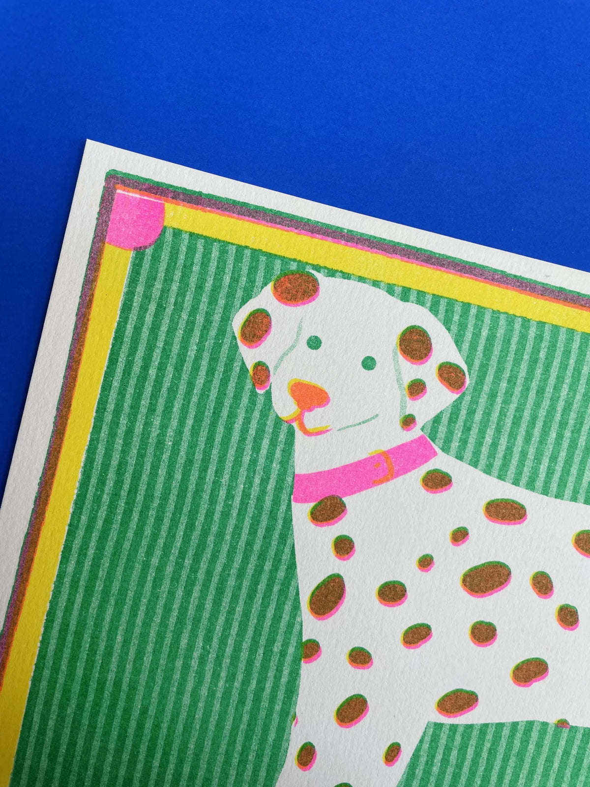 Close-up of the dalmatian print