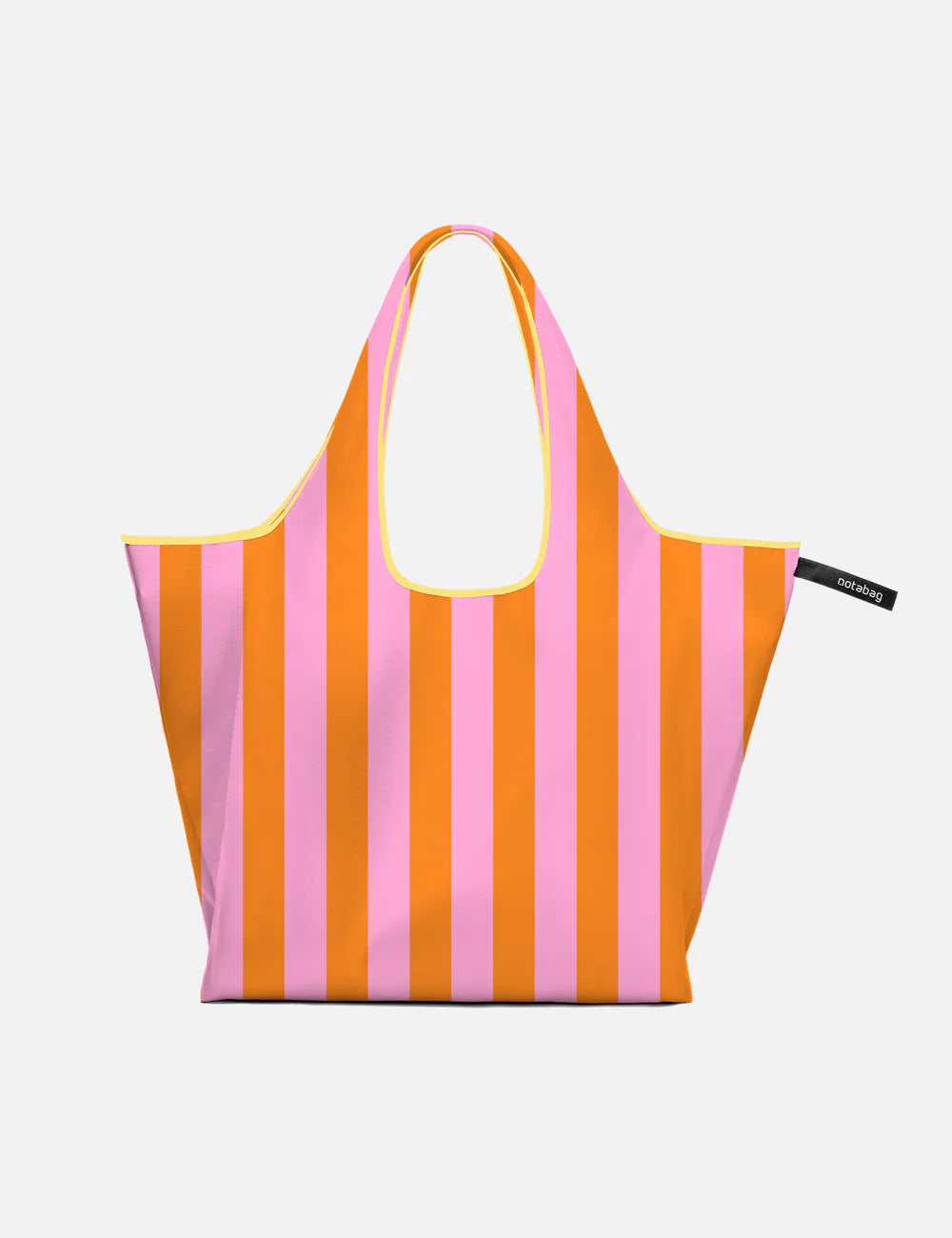 Notabag tote bag in pink and orange stripes