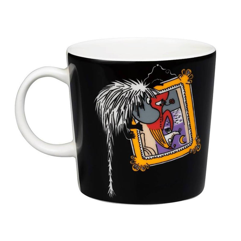 Other side of the Ancestor mug: the Ancestor peering into a gold picture frame