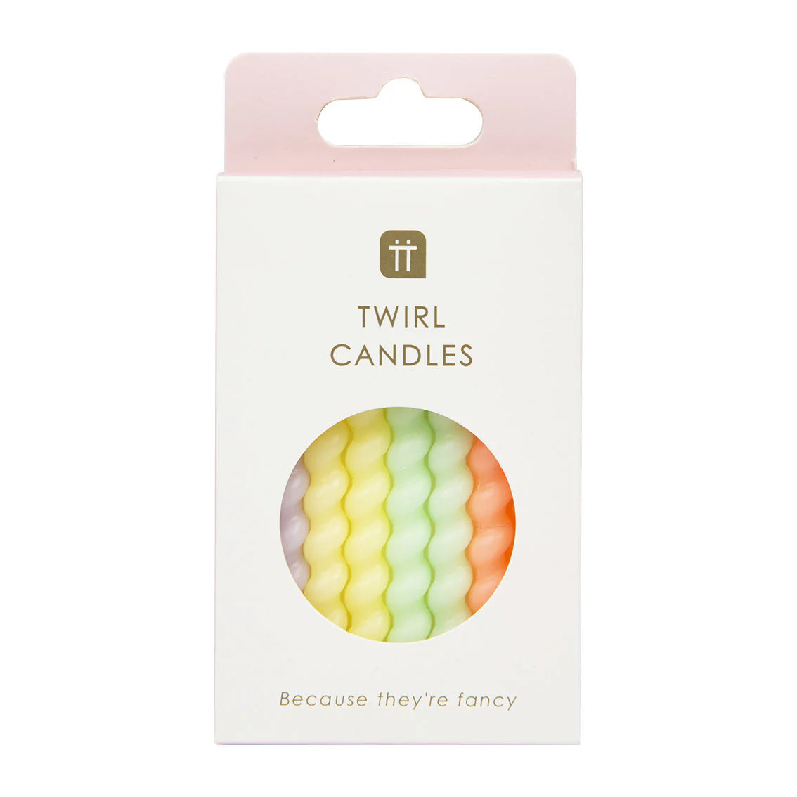 Talking Tables pastel twirl candles box