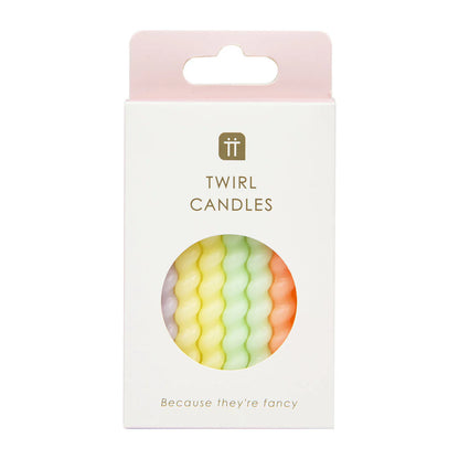 Talking Tables pastel twirl candles box