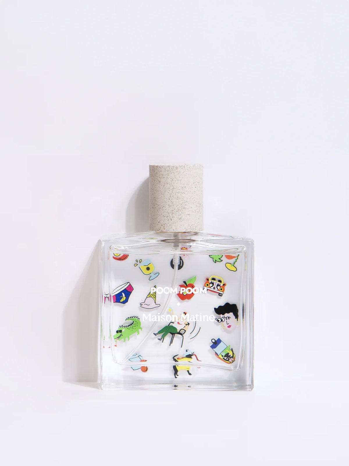 Maison Matine Poom Poom perfume, 50ml, with a colourful illustrated label