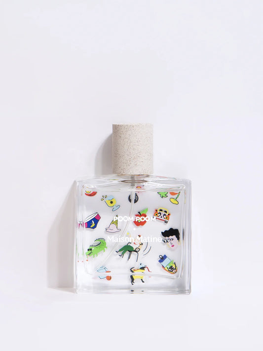 Maison Matine Poom Poom perfume, 50ml, with a colourful illustrated label