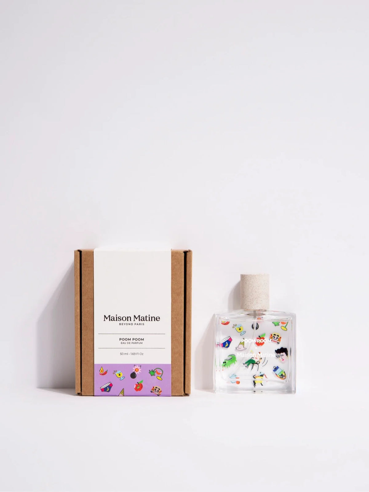 Poom Poom 50ml perfume beside its box