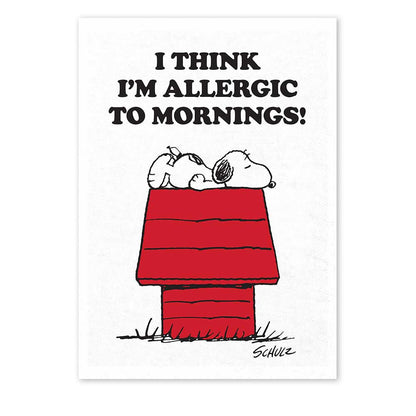Peanuts Tea Towel - Allergic to Morning