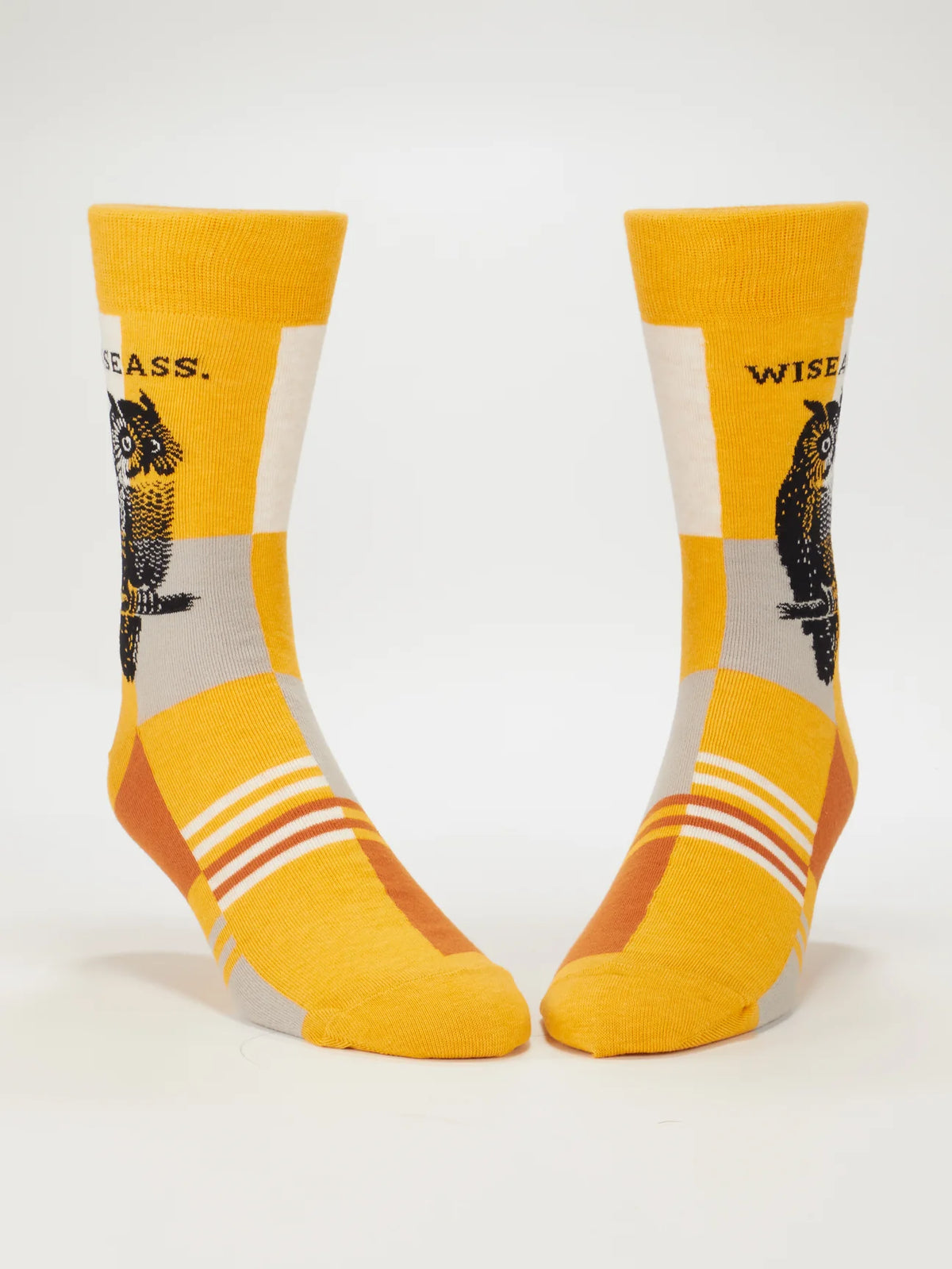 Front view of the Blue Q Wise Ass owl socks