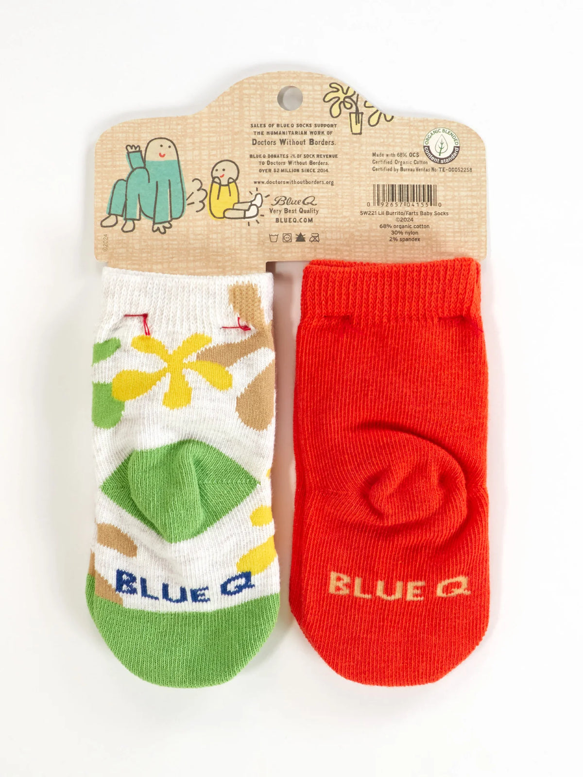 Back of the baby sock pack