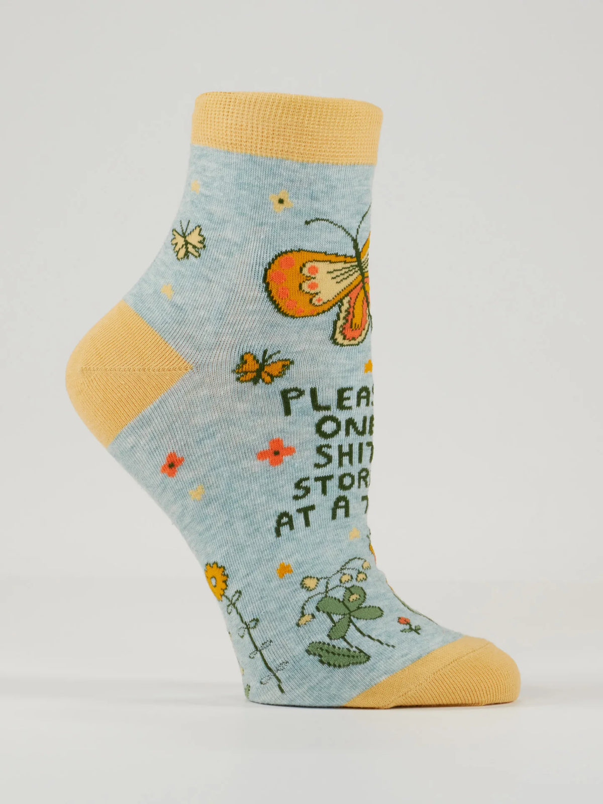 Side view of the butterfly ankle sock