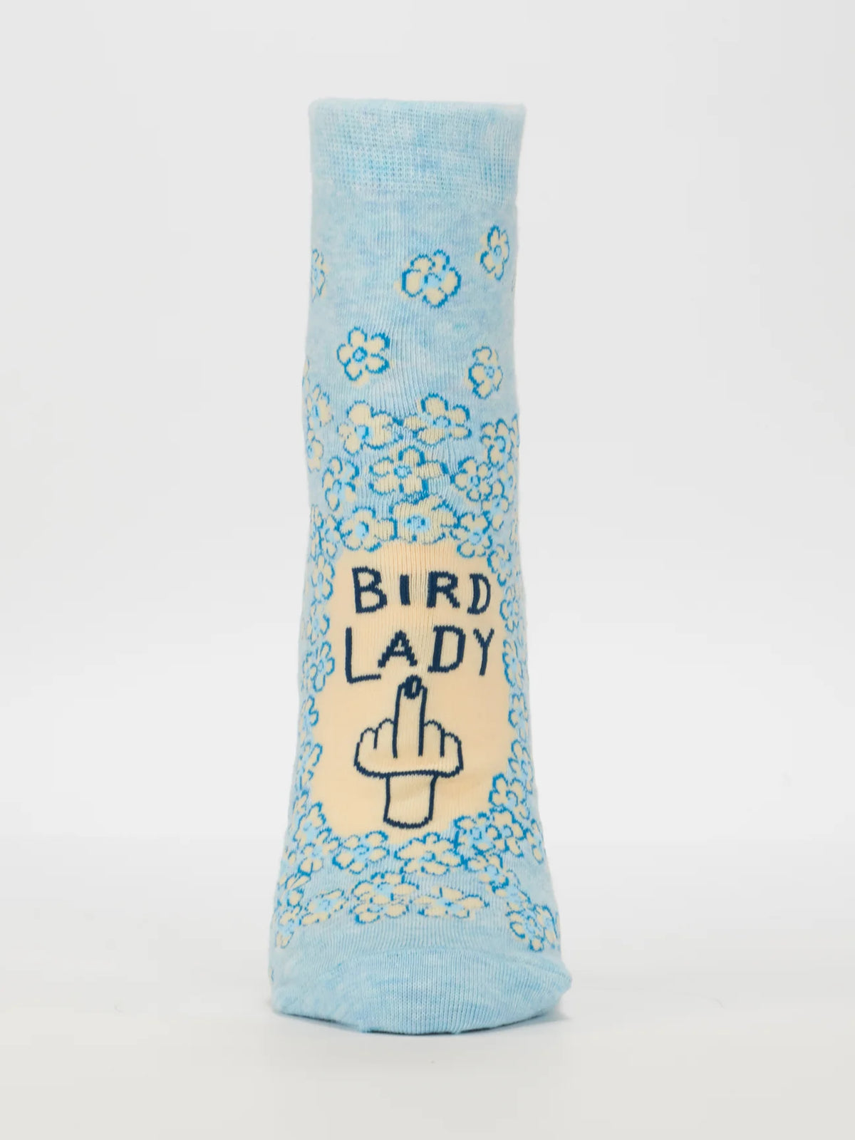 Bird Lady sock, front view