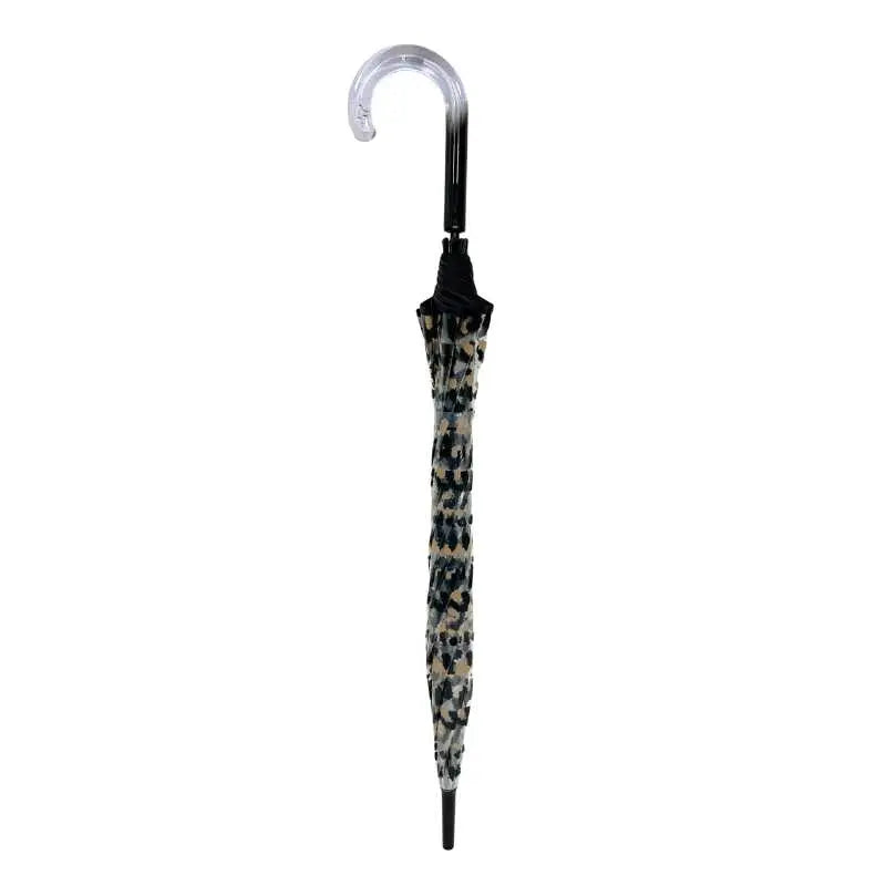 Leopard print umbrella folded