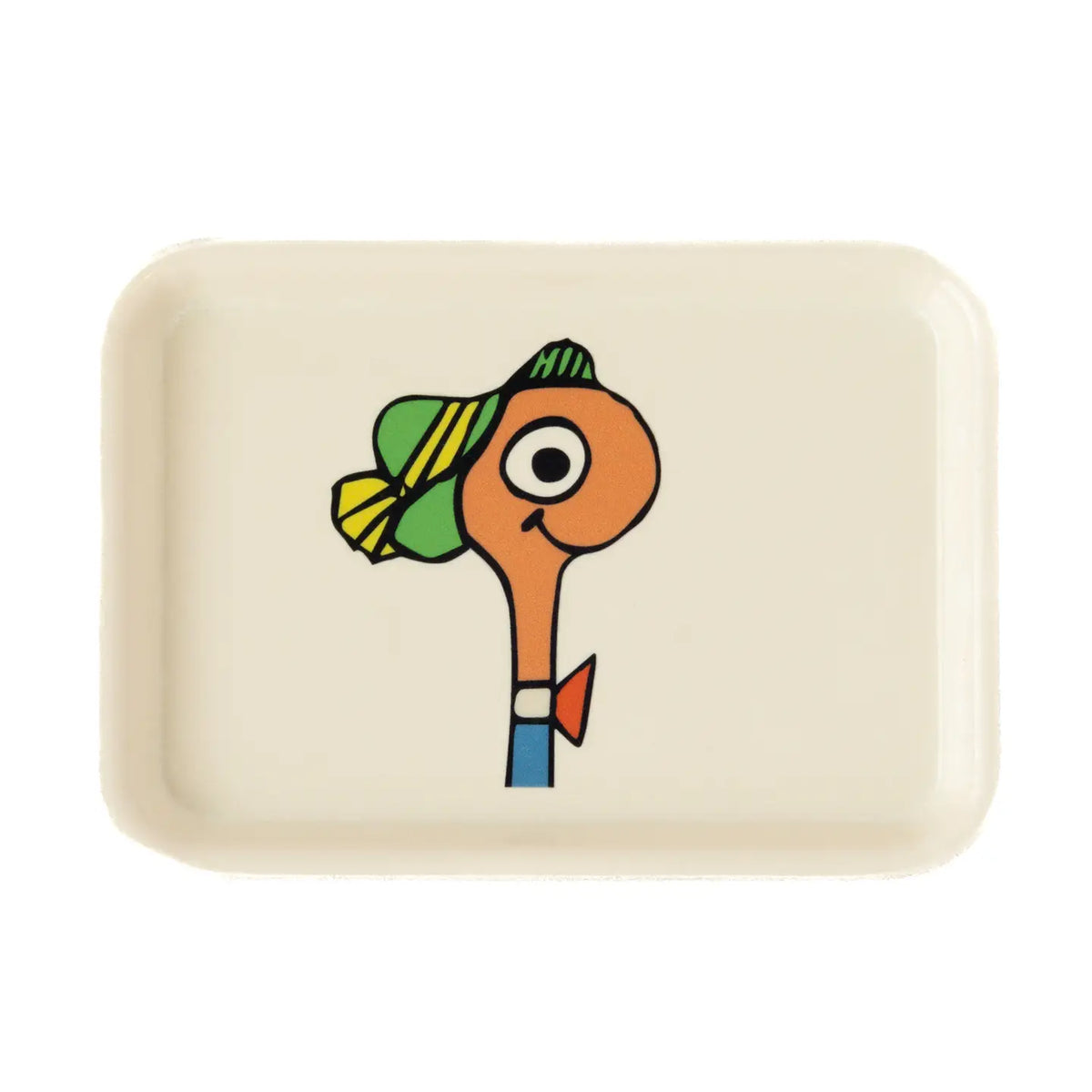 Richard Scarry tray in cream with Lowly Worm in his green hat