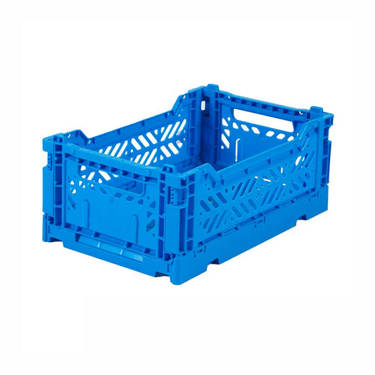 Aykasa mini folding storage crate in electric blue