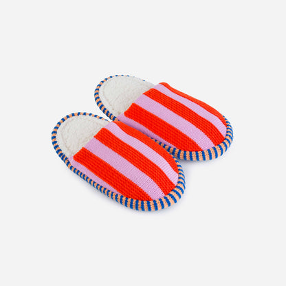 Verloop Super Stripe Slide Slippers Poppy Lilac S/M