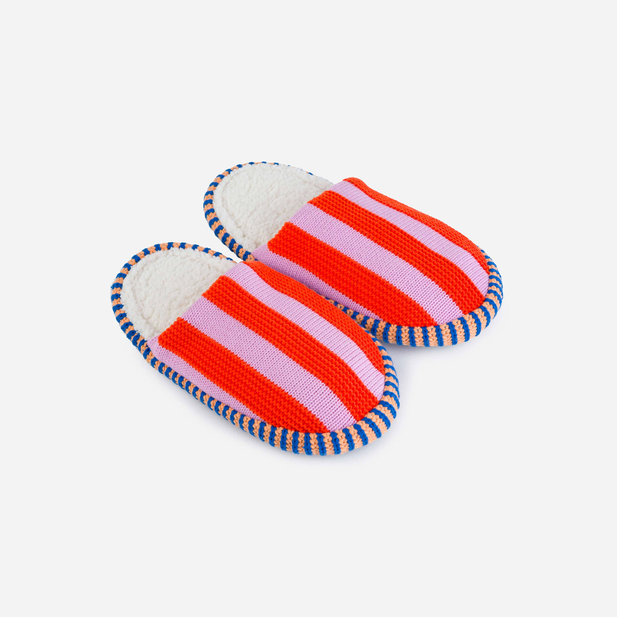 Verloop Super Stripe Slide Slippers Poppy Lilac L/XL