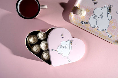 Muurla Moomin Hug Heart Shaped Tin Jar