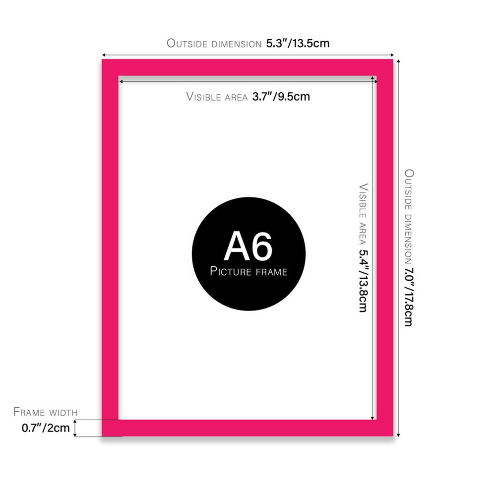 Bright Pink Frame A6
